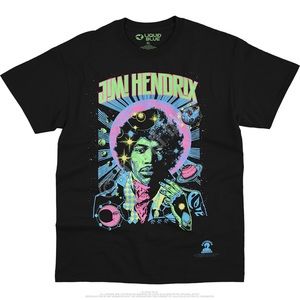 Liquid Blue Jimi Hendrix Cosmic Blacklight T-shirt